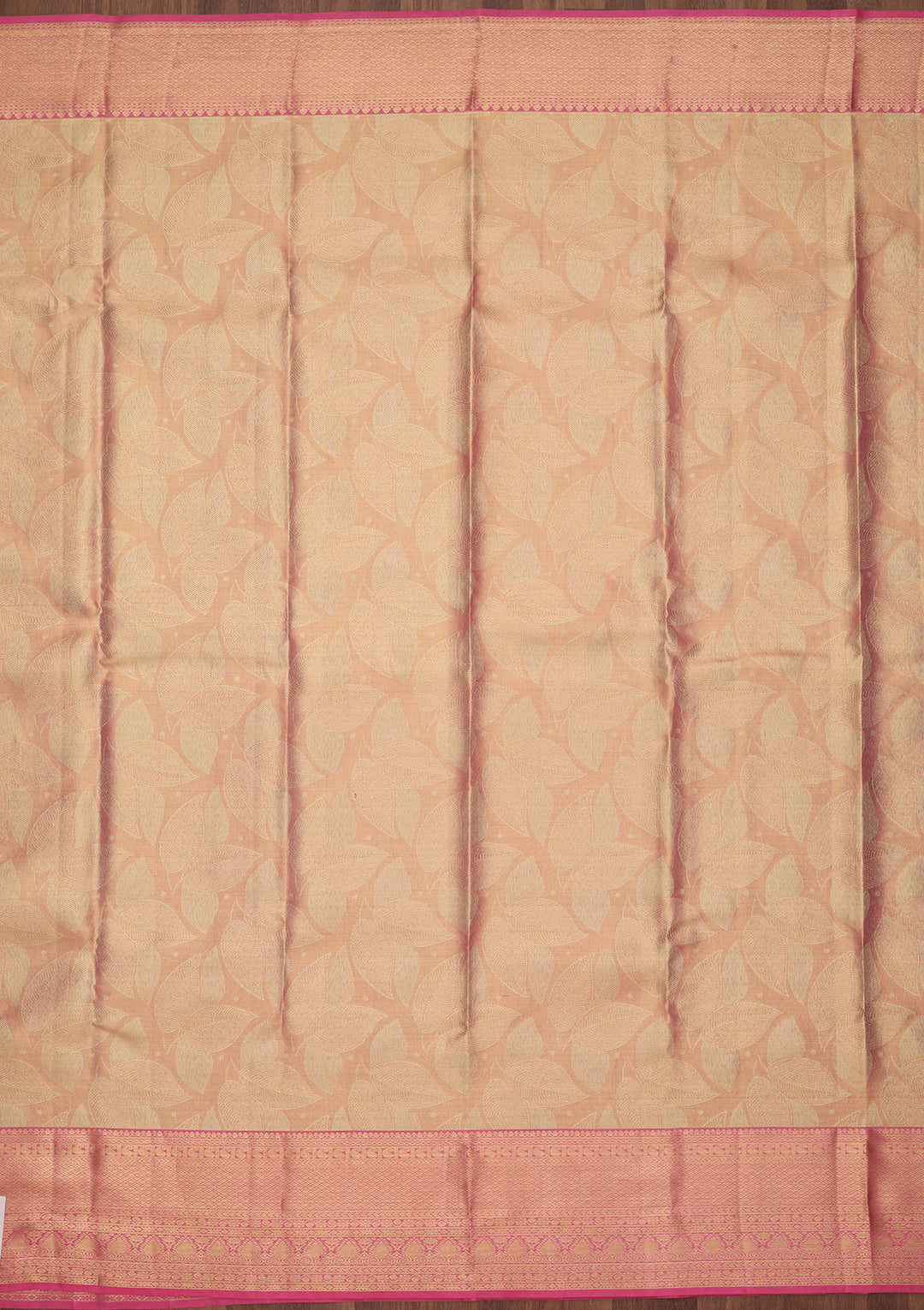 Pink Silk Jaal Saree With Matching Blouse Piece
