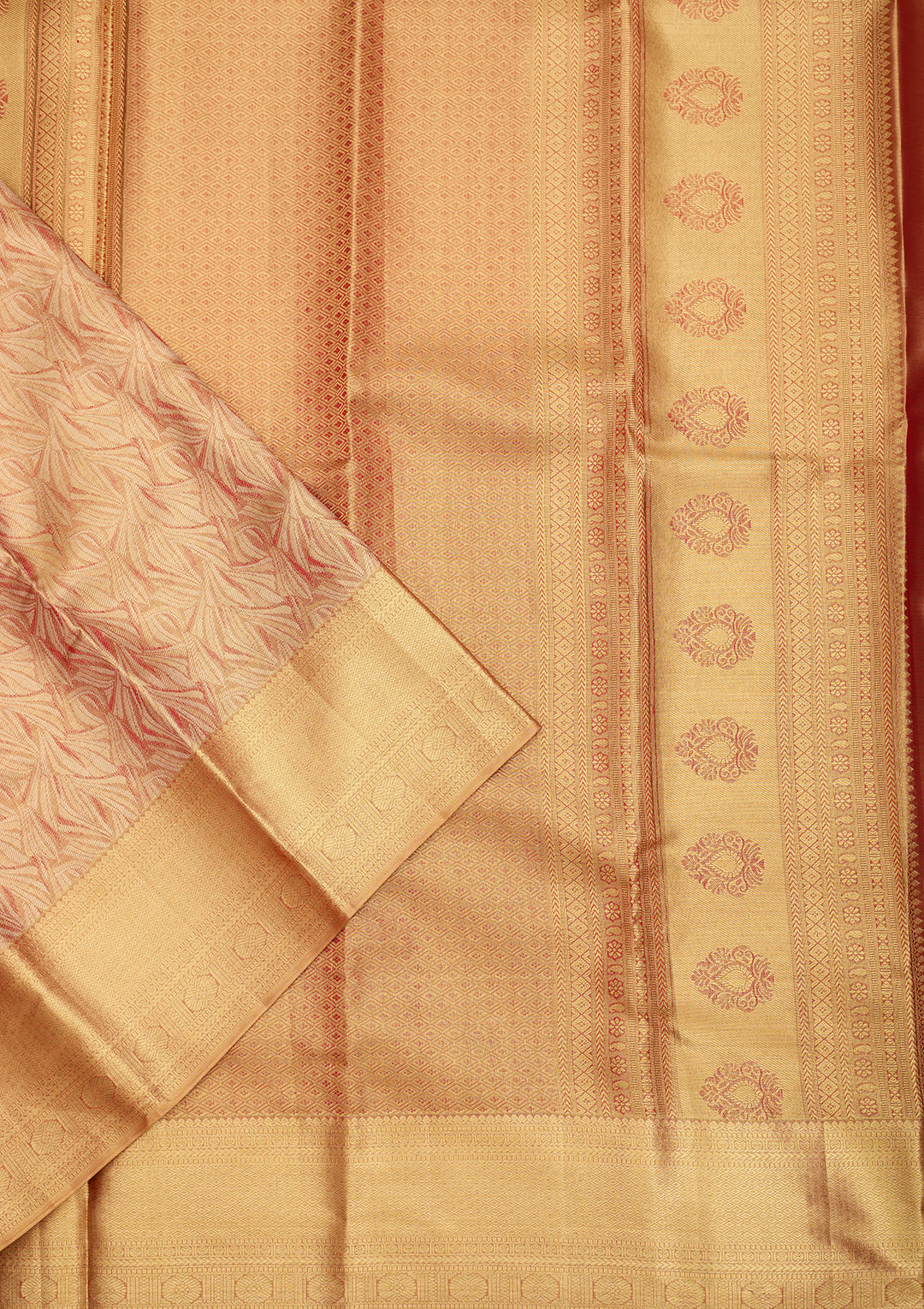 Gold Dharmavaram Pure Silk Saree