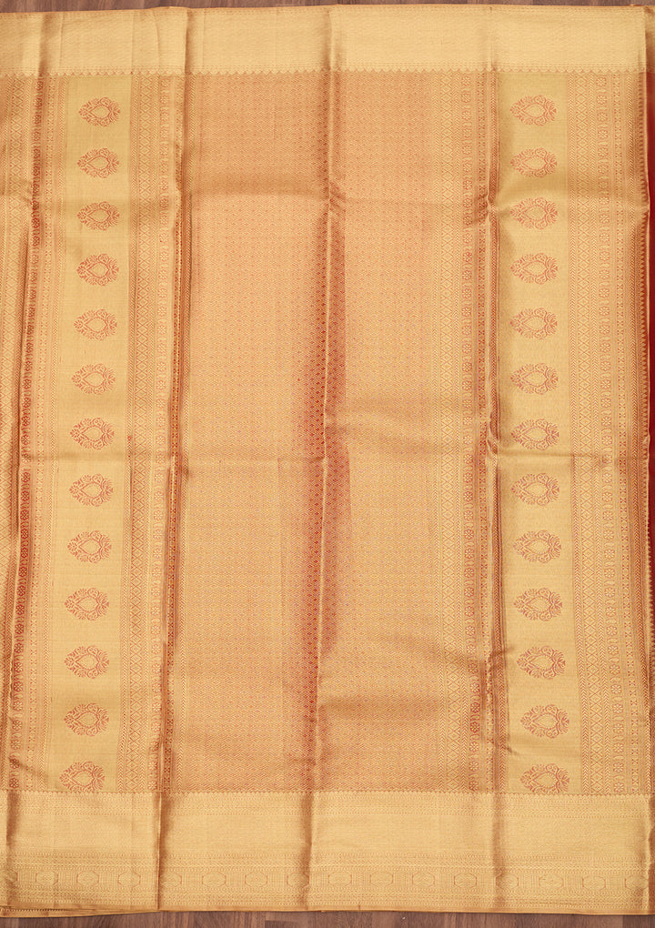 Gold Dharmavaram Pure Silk Saree