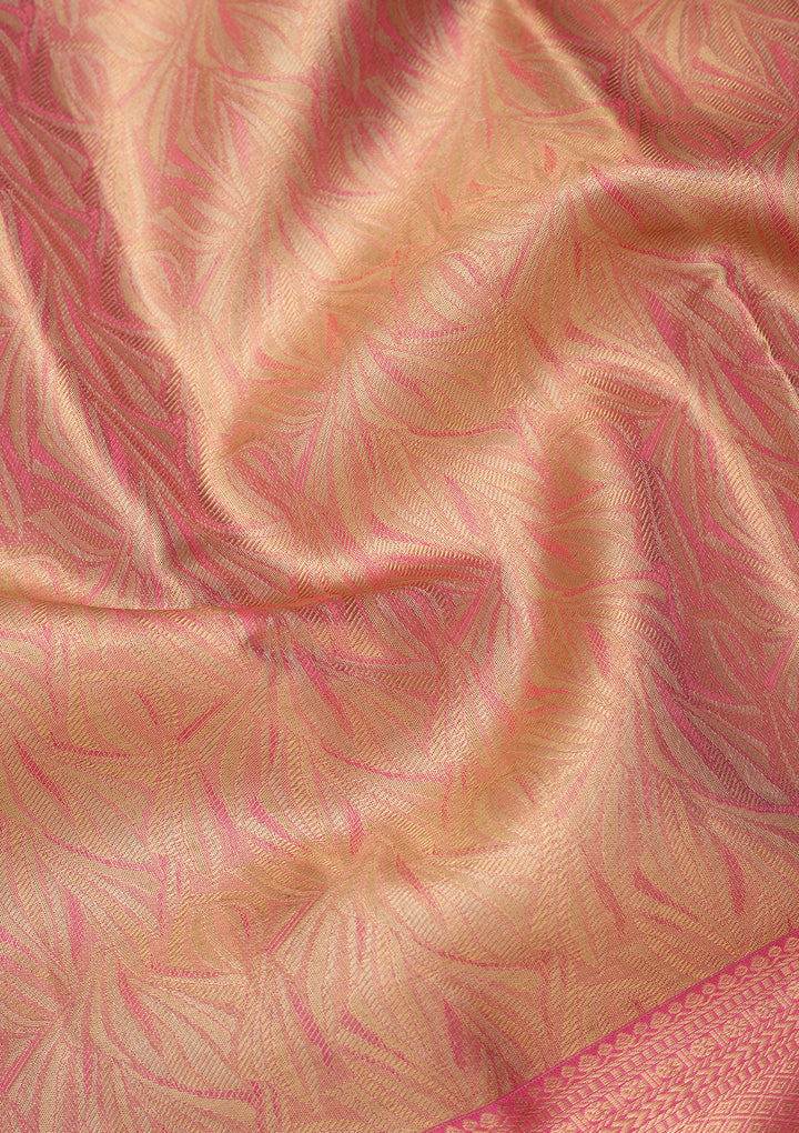 Pink Dharmavaram Pure Silk Saree