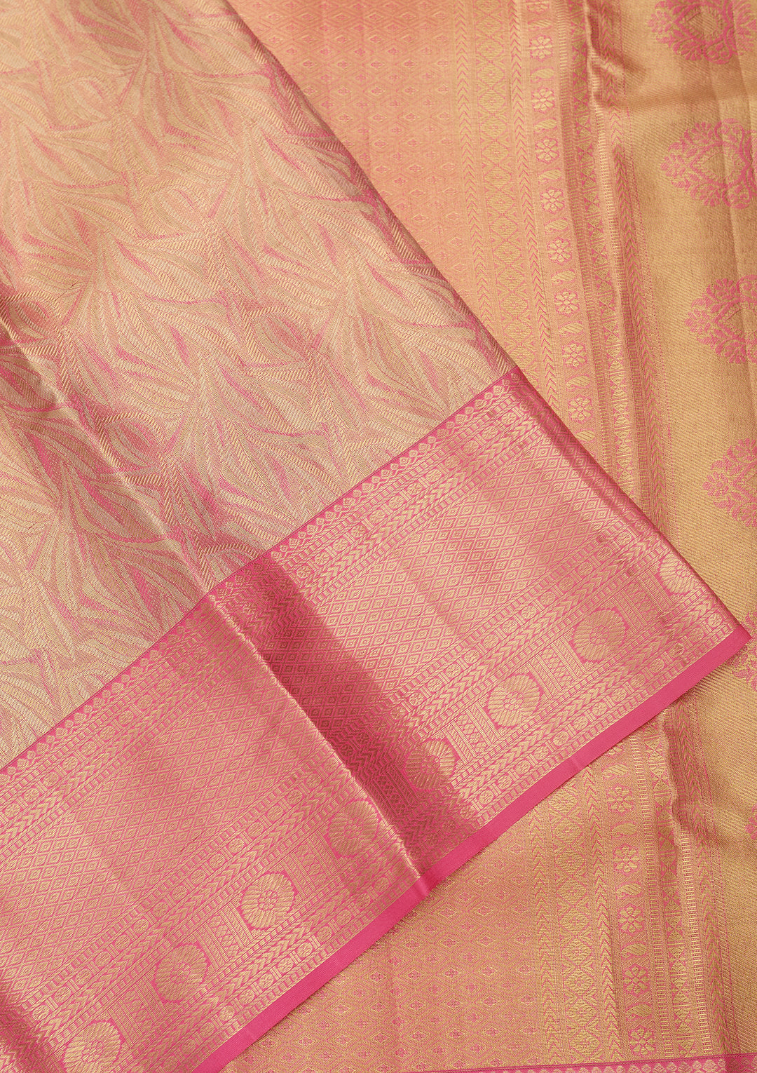 Pink Dharmavaram Pure Silk Saree
