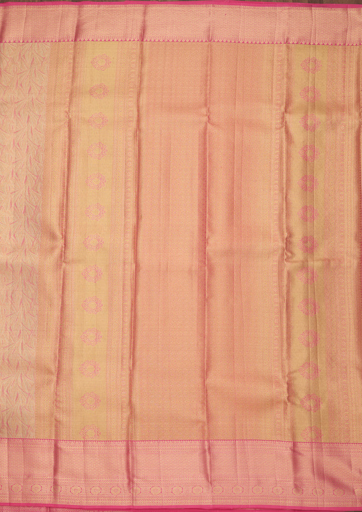 Pink Dharmavaram Pure Silk Saree
