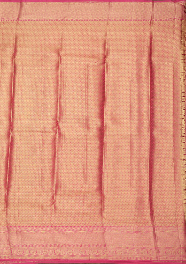Pink Dharmavaram Pure Silk Saree