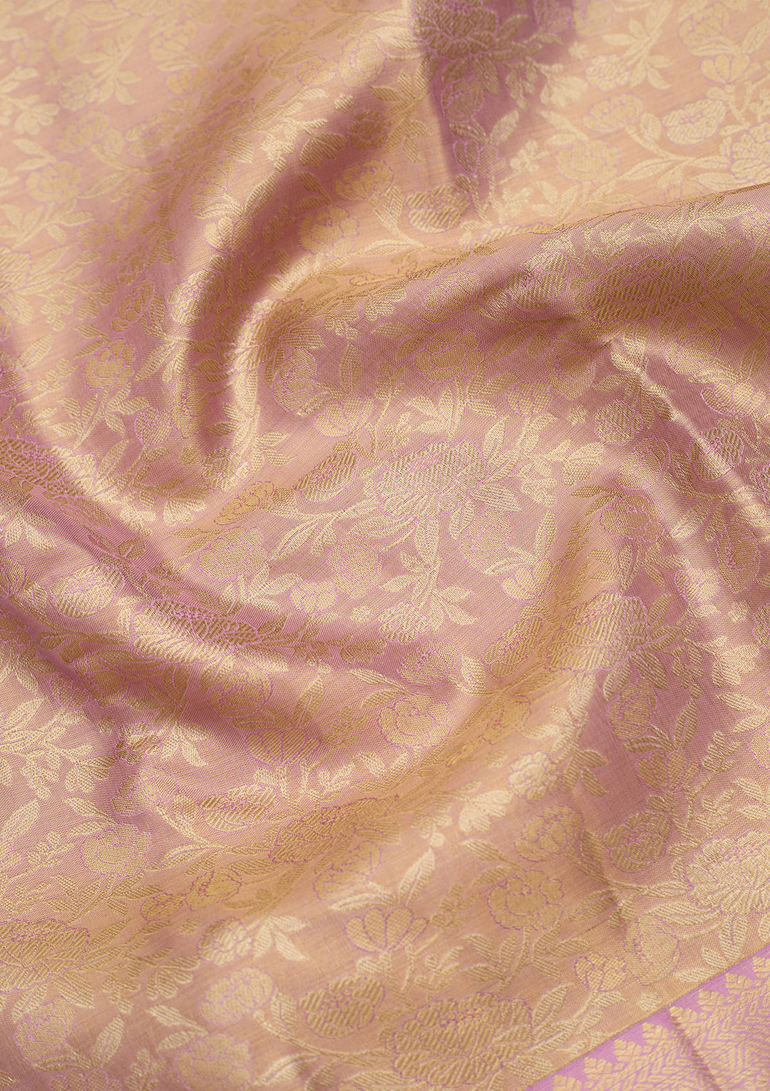 Lavender Dharmavaram Pure Silk Saree