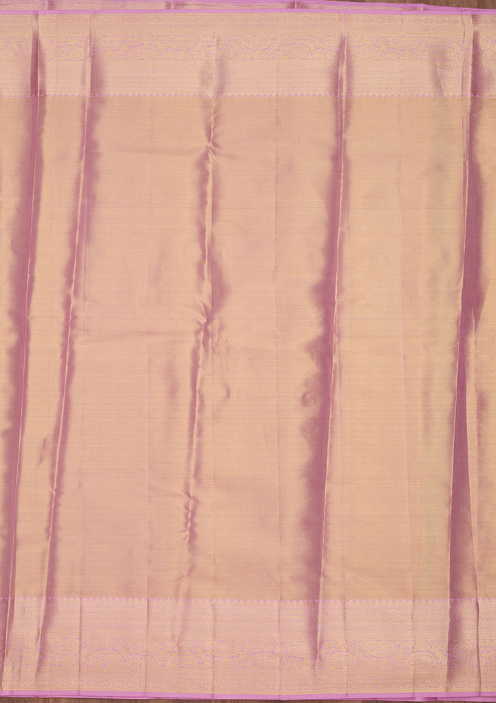 Lavender Dharmavaram Pure Silk Saree