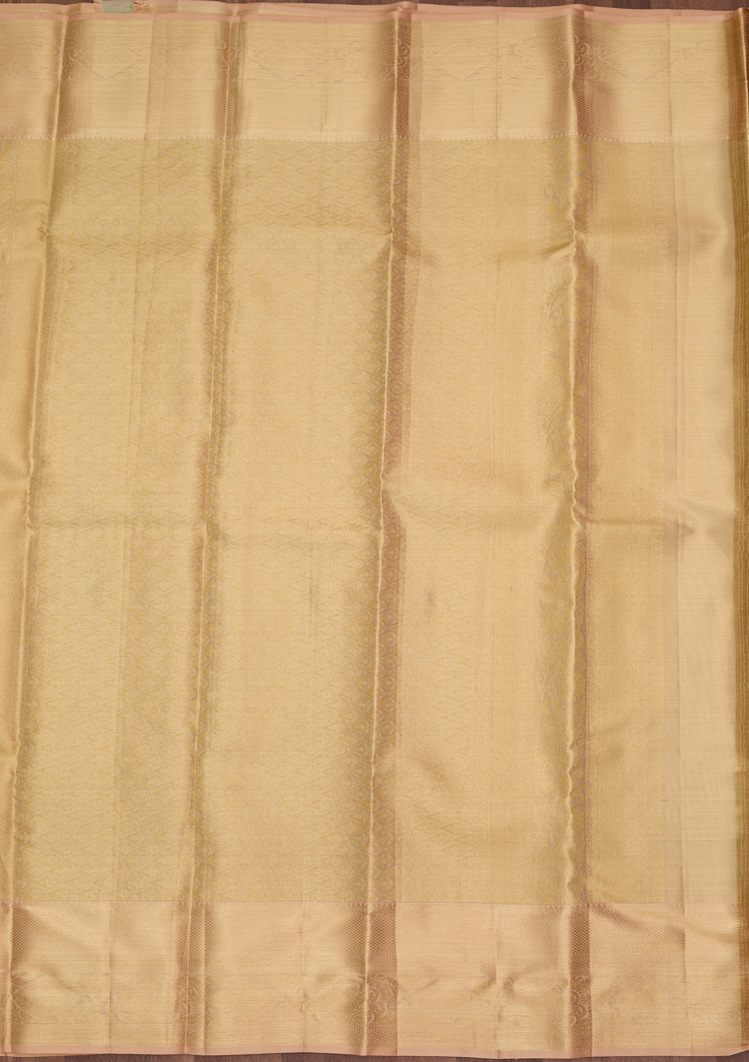 Gold Silk Jaal Saree With Matching Blouse Piece
