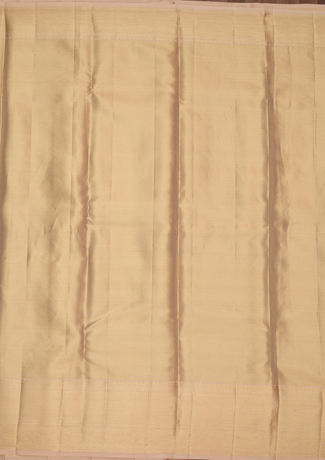 Beige Silk Jaal Saree With Matching Blouse Piece