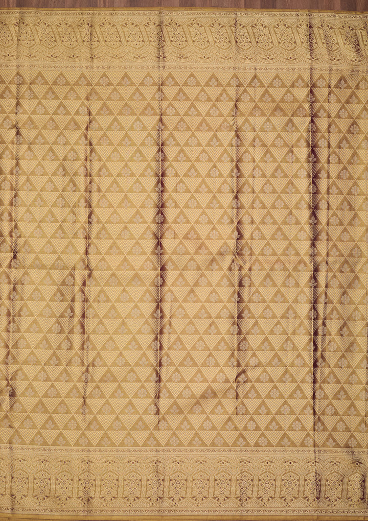 Mauve Dharmavaram Pure Silk Saree