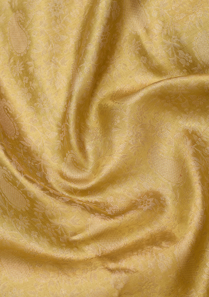 Gold Dharmavaram Pure Silk Saree