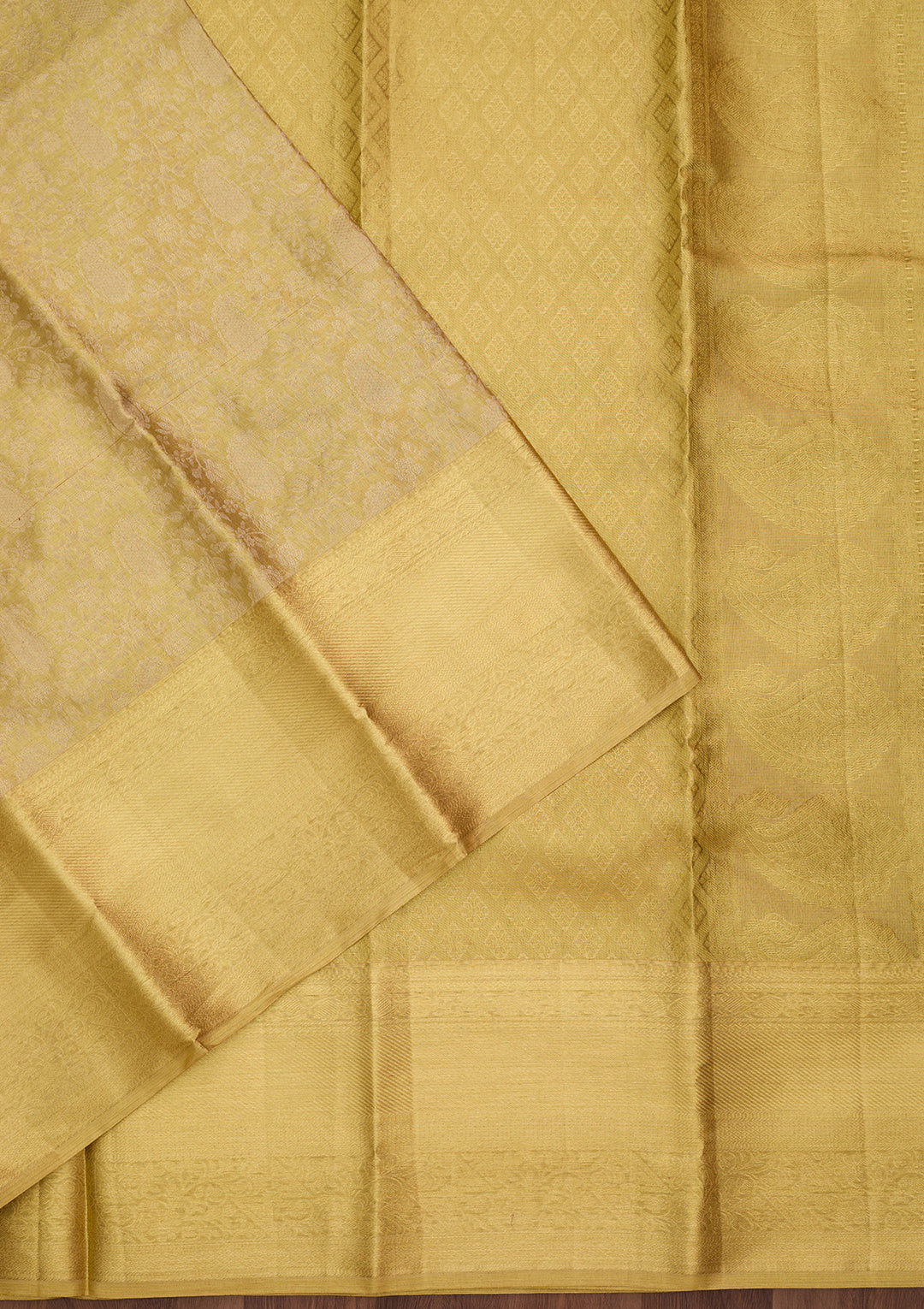 Gold Dharmavaram Pure Silk Saree