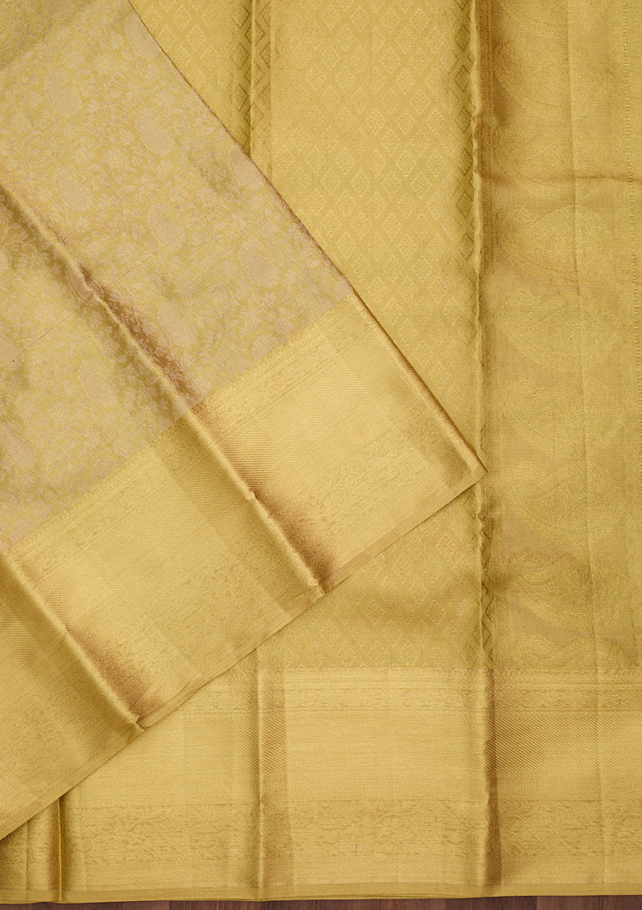 Gold Dharmavaram Pure Silk Saree