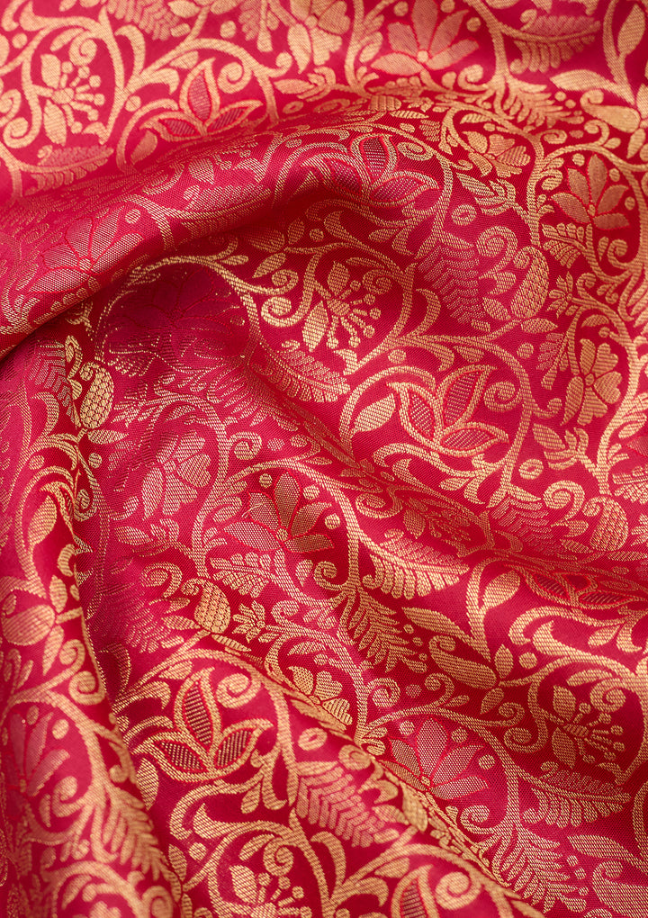 Rani Pink Dharmavaram Pure Silk Saree
