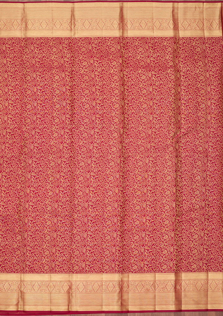 Rani Pink Dharmavaram Pure Silk Saree