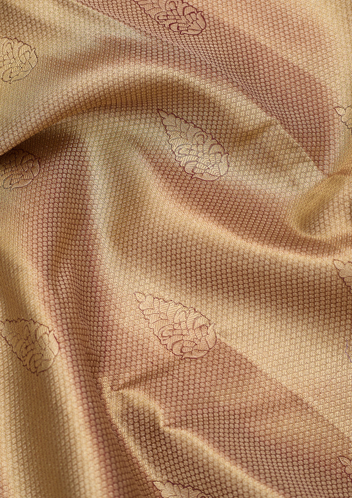 Maroon Dharmavaram Pure Silk Saree