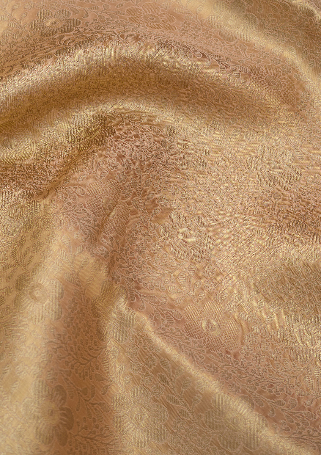 Beige Silk Jaal Saree With Matching Blouse Piece