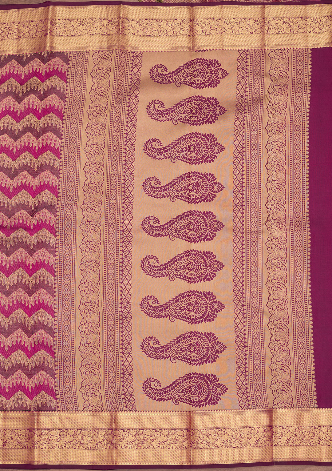 Wine Kanjivaram Pure Silk Saree