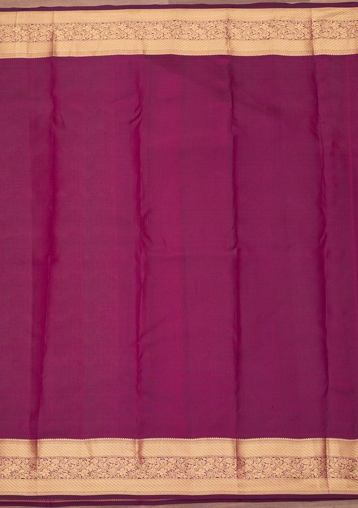 Wine Kanjivaram Pure Silk Saree
