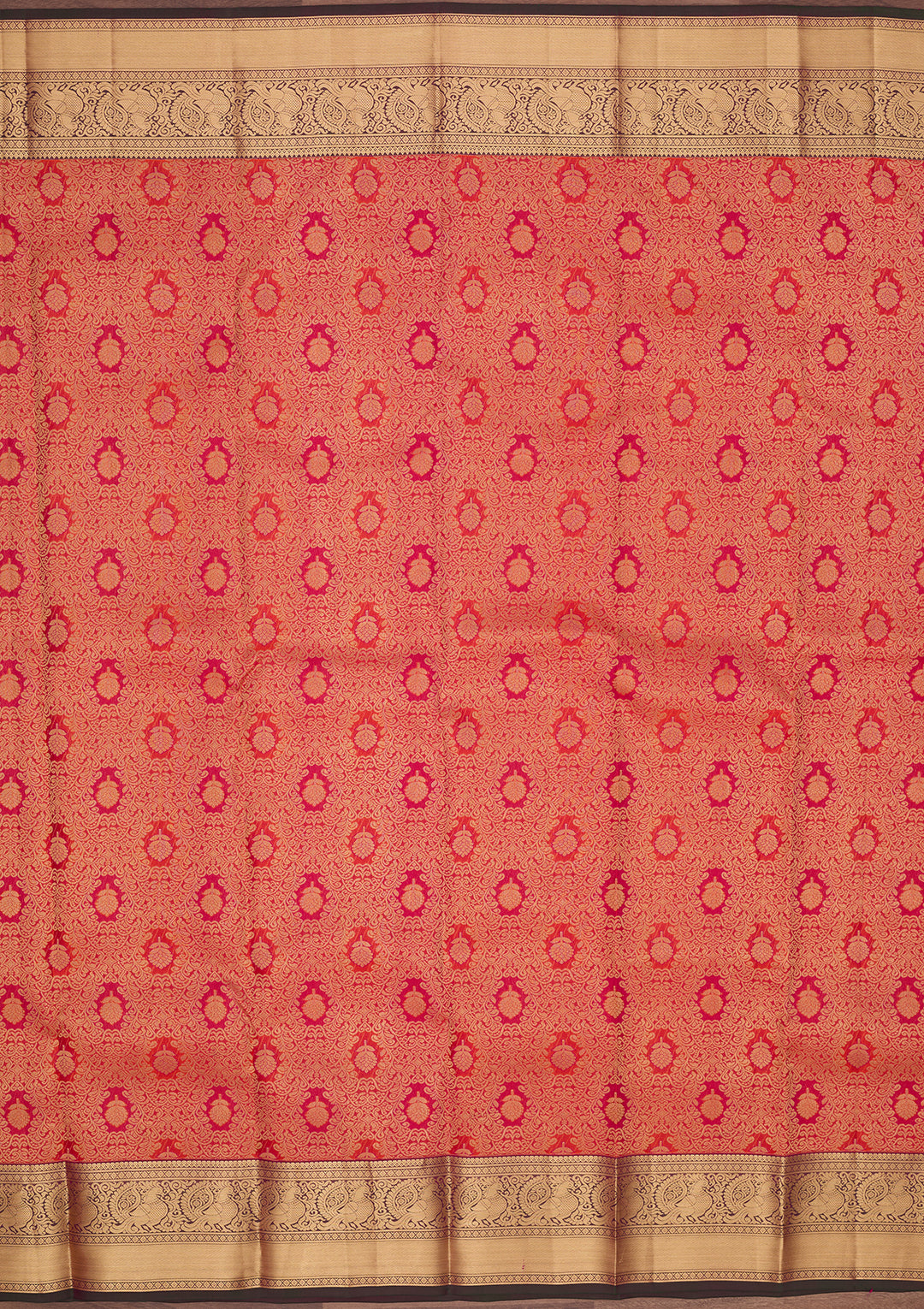 Orange Kanjivaram Pure Silk Saree