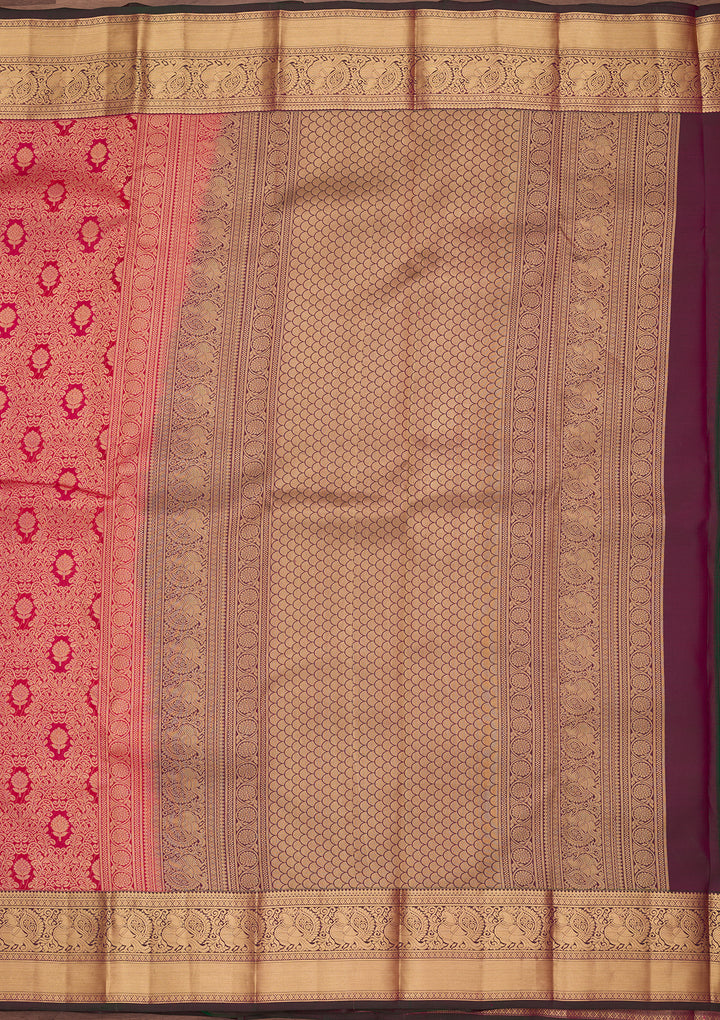 Rani Pink Kanjivaram Pure Silk Saree
