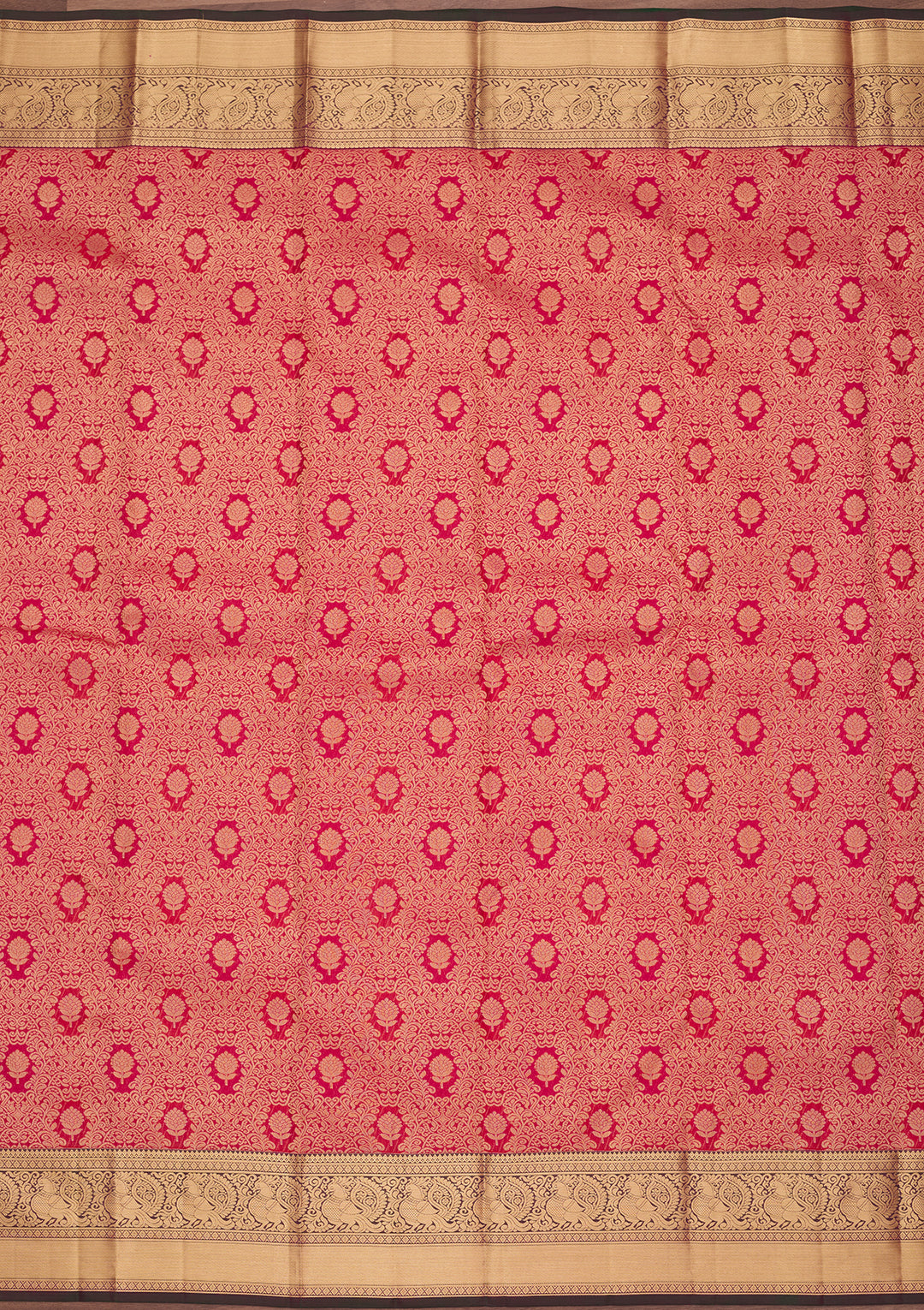 Rani Pink Kanjivaram Pure Silk Saree