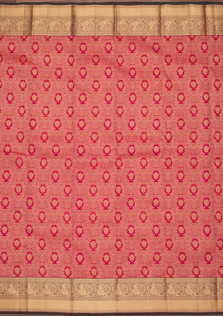 Rani Pink Kanjivaram Pure Silk Saree