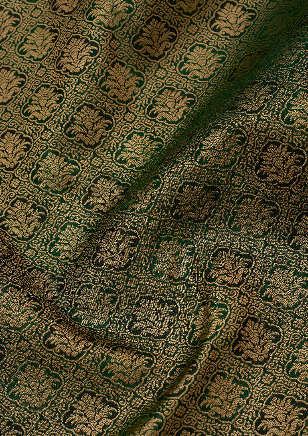 Bottle Green Kanjivaram Pure Silk Saree