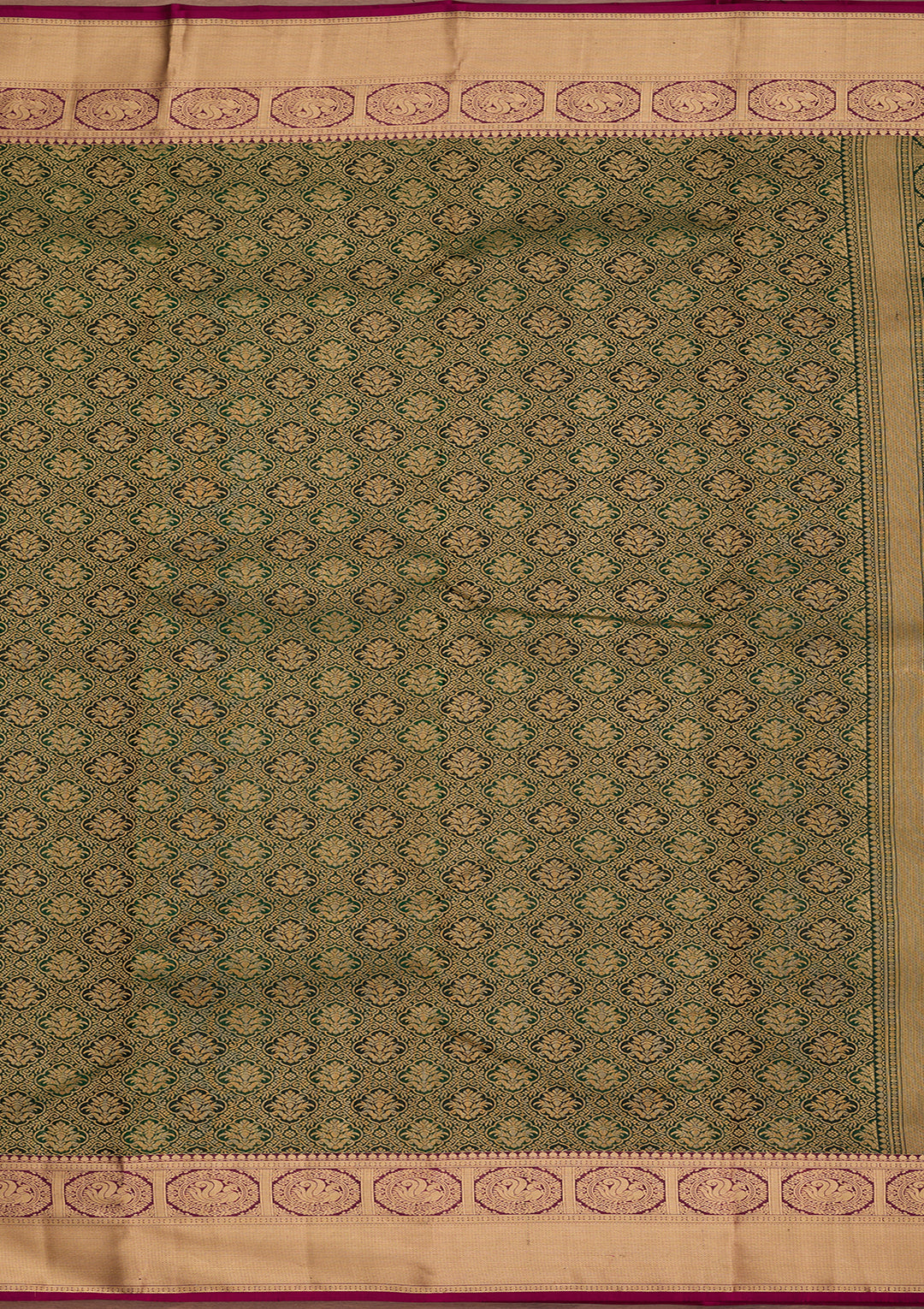 Bottle Green Kanjivaram Pure Silk Saree