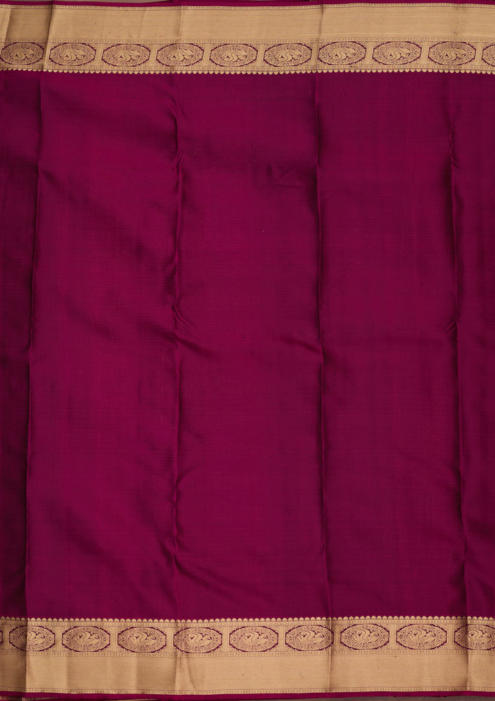 Bottle Green Kanjivaram Pure Silk Saree