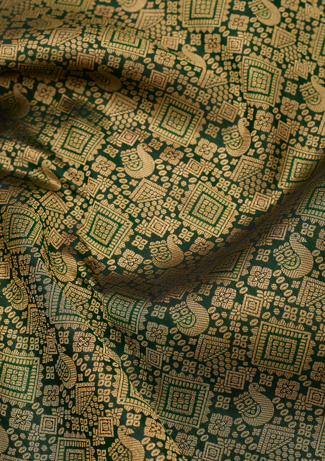 Bottle Green Kanjivaram Pure Silk Saree