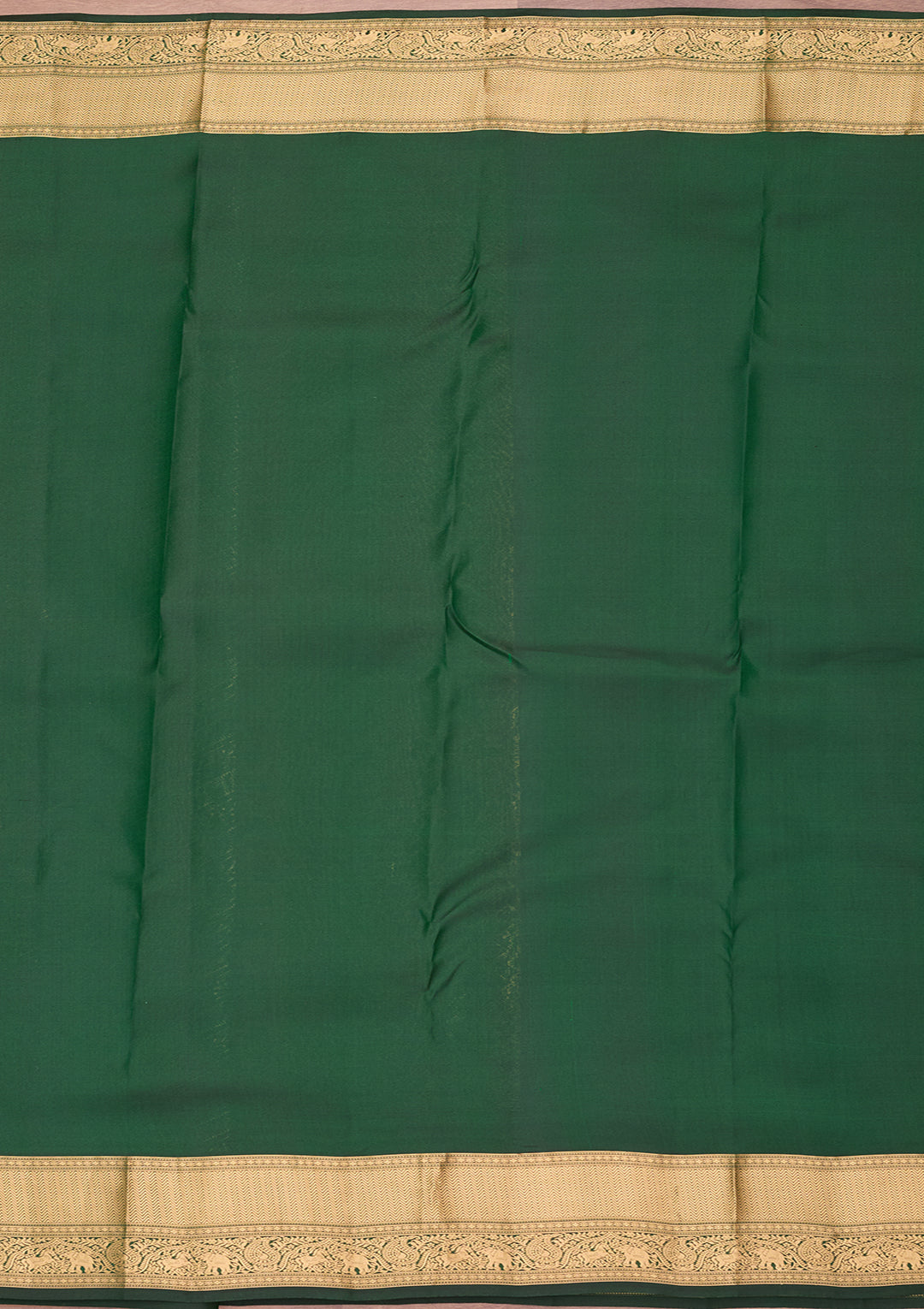 Bottle Green Kanjivaram Pure Silk Saree