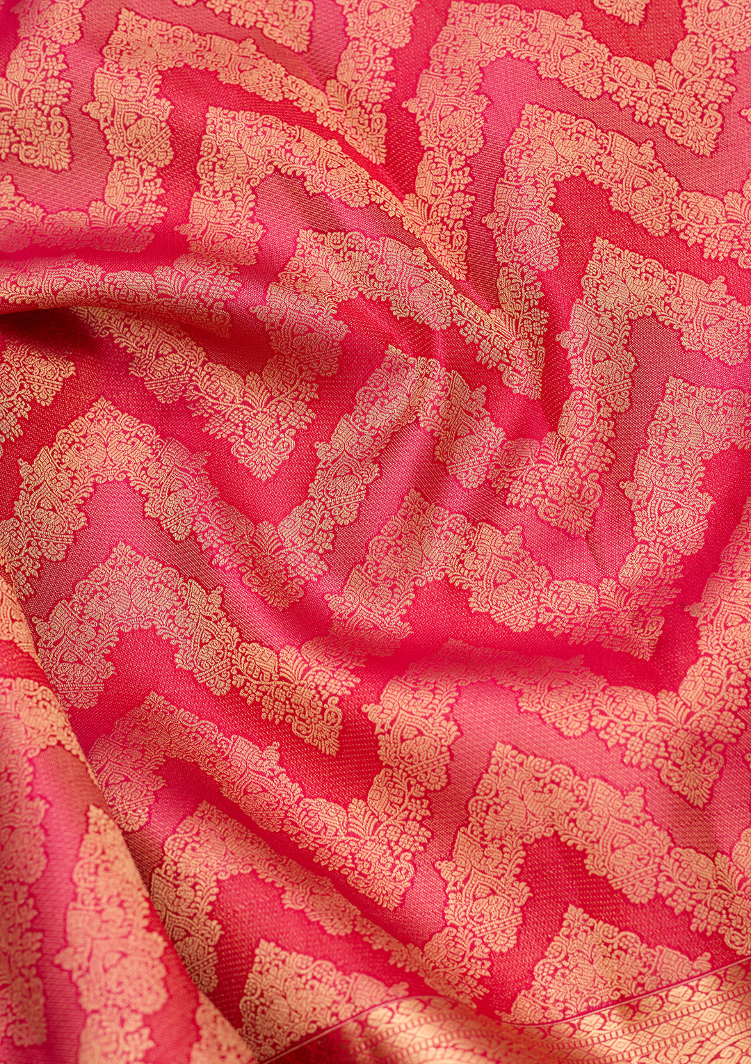 Rani Pink Kanjivaram Pure Silk Saree