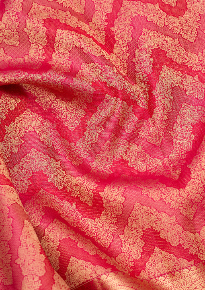 Rani Pink Kanjivaram Pure Silk Saree