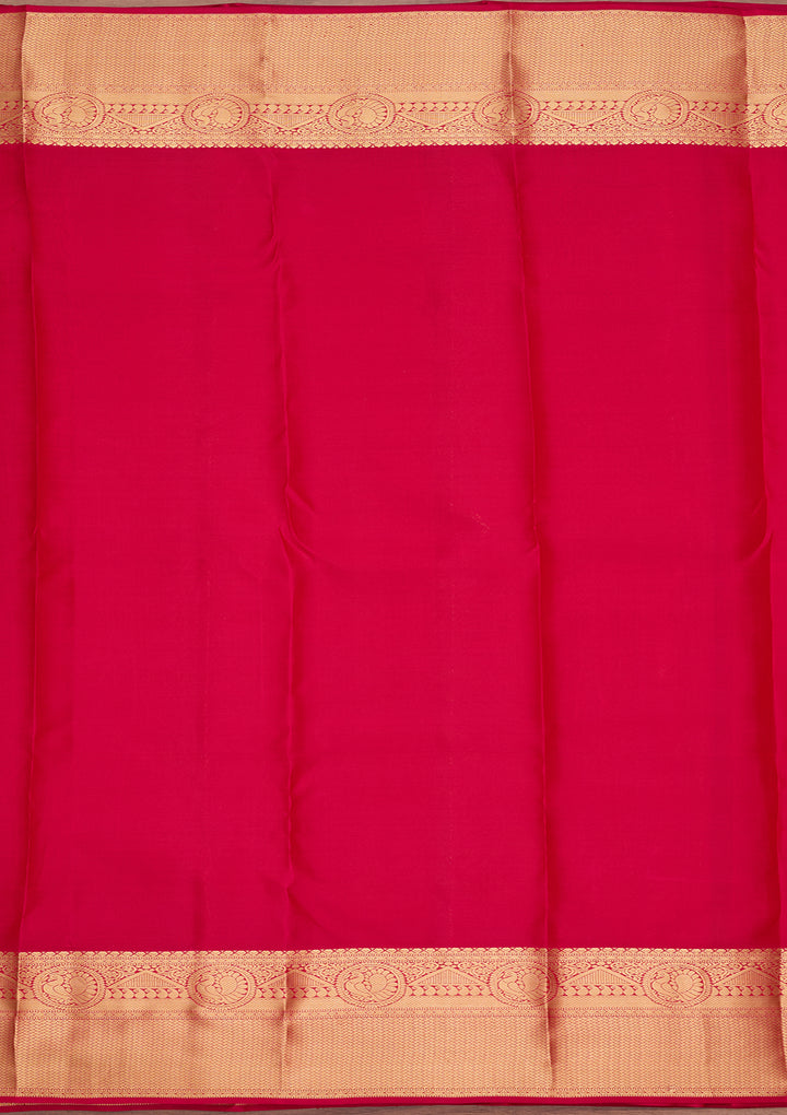 Rani Pink Kanjivaram Pure Silk Saree