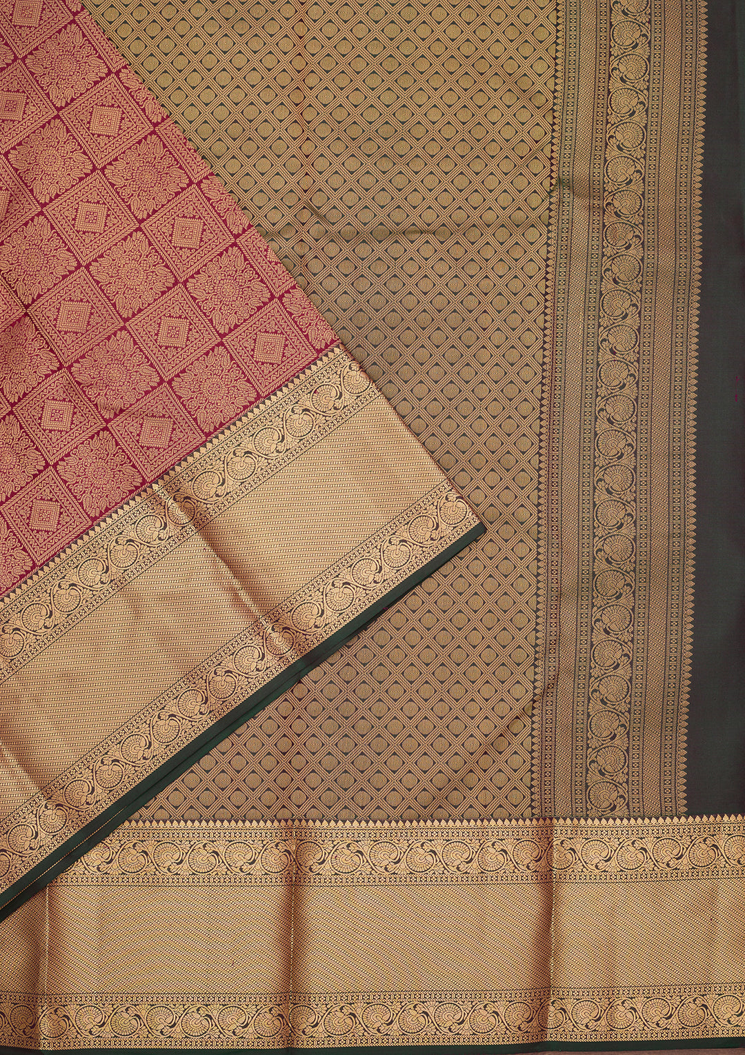 Wine Kanjivaram Pure Silk Saree