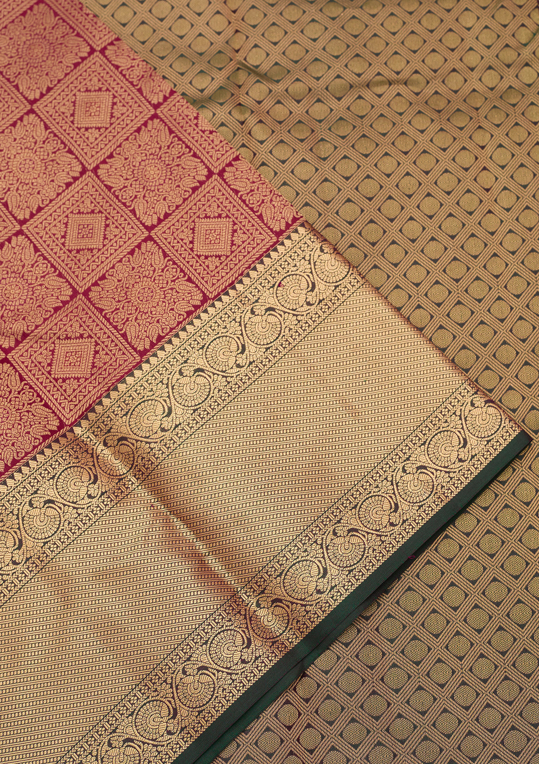 Wine Kanjivaram Pure Silk Saree