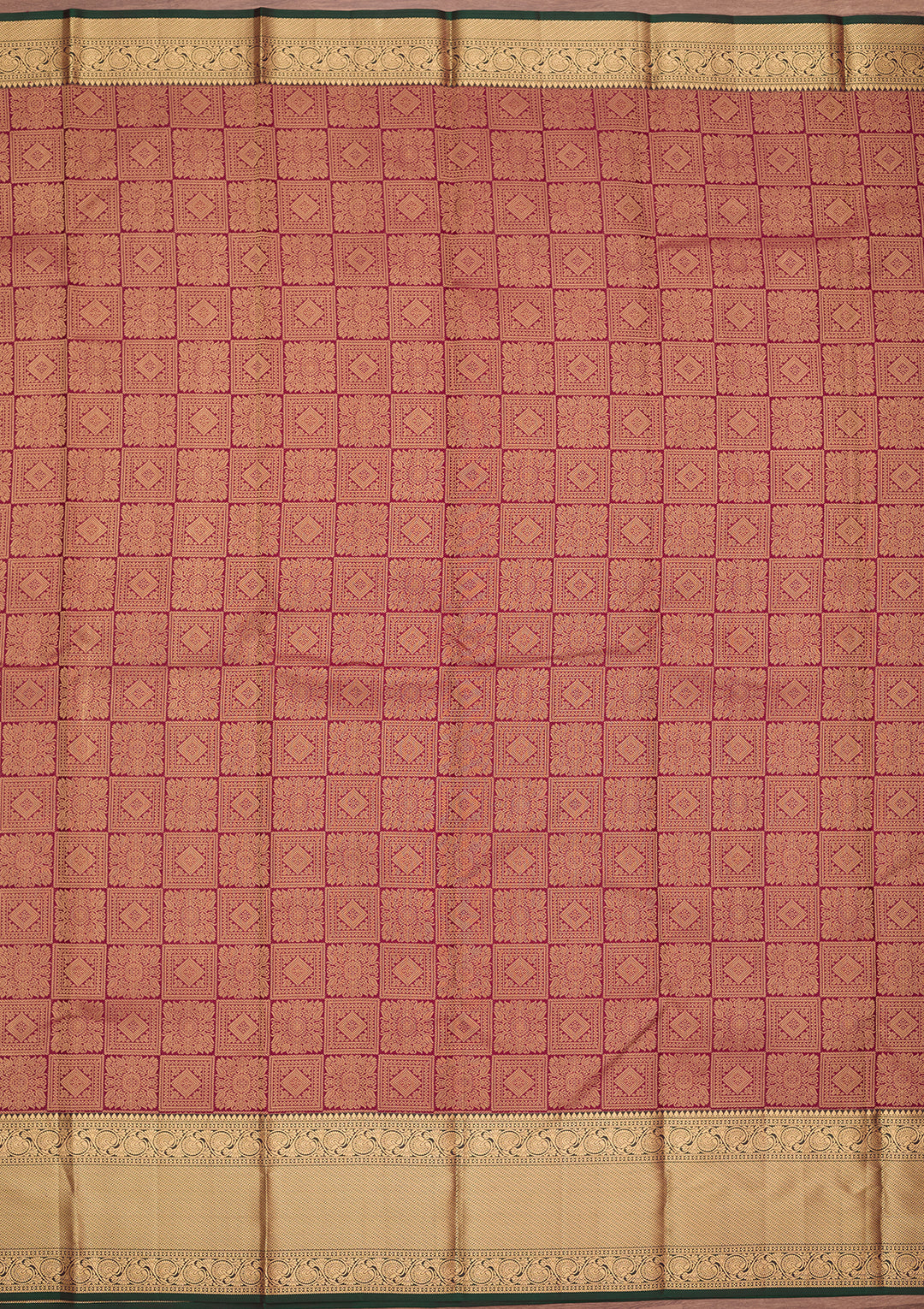 Wine Kanjivaram Pure Silk Saree