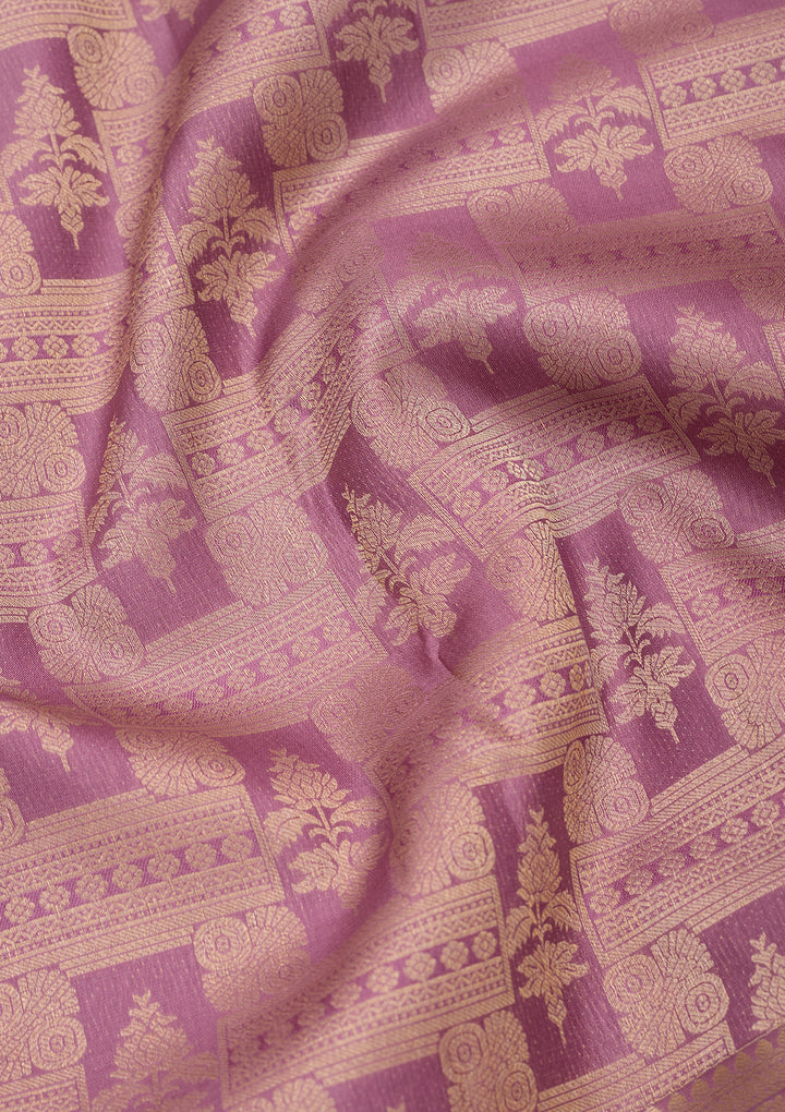 Mauve Kanjivaram Pure Silk Saree