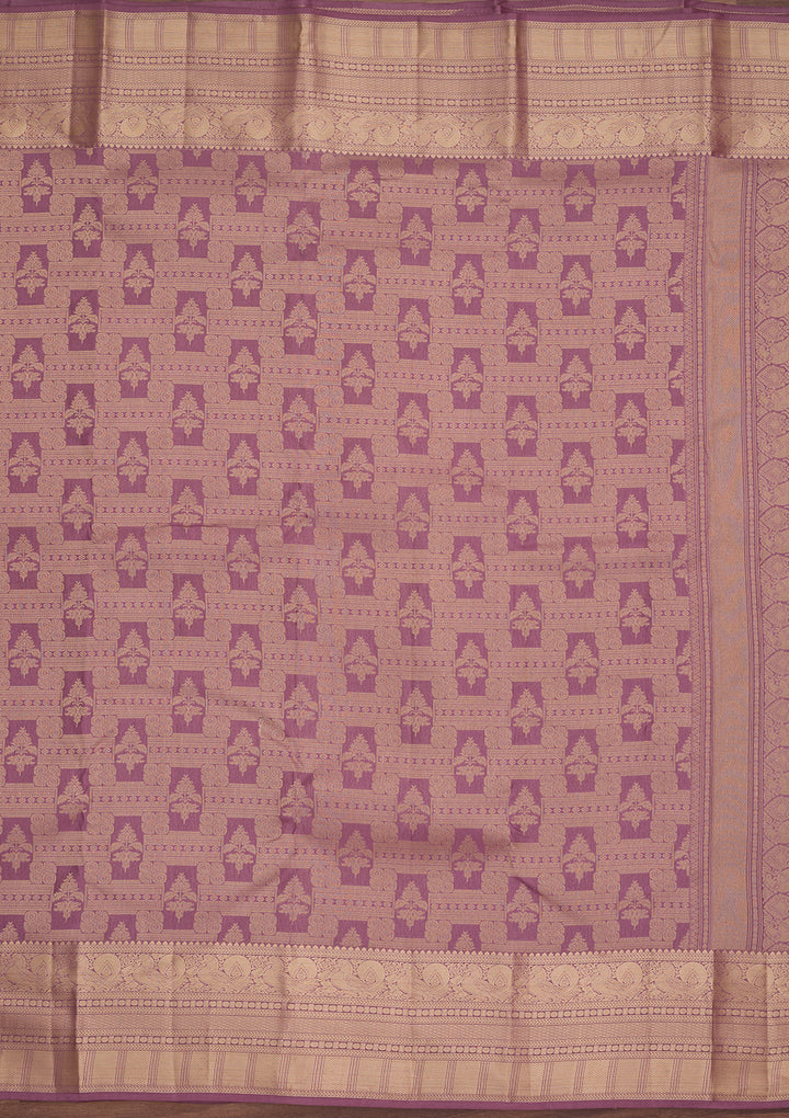 Mauve Kanjivaram Pure Silk Saree