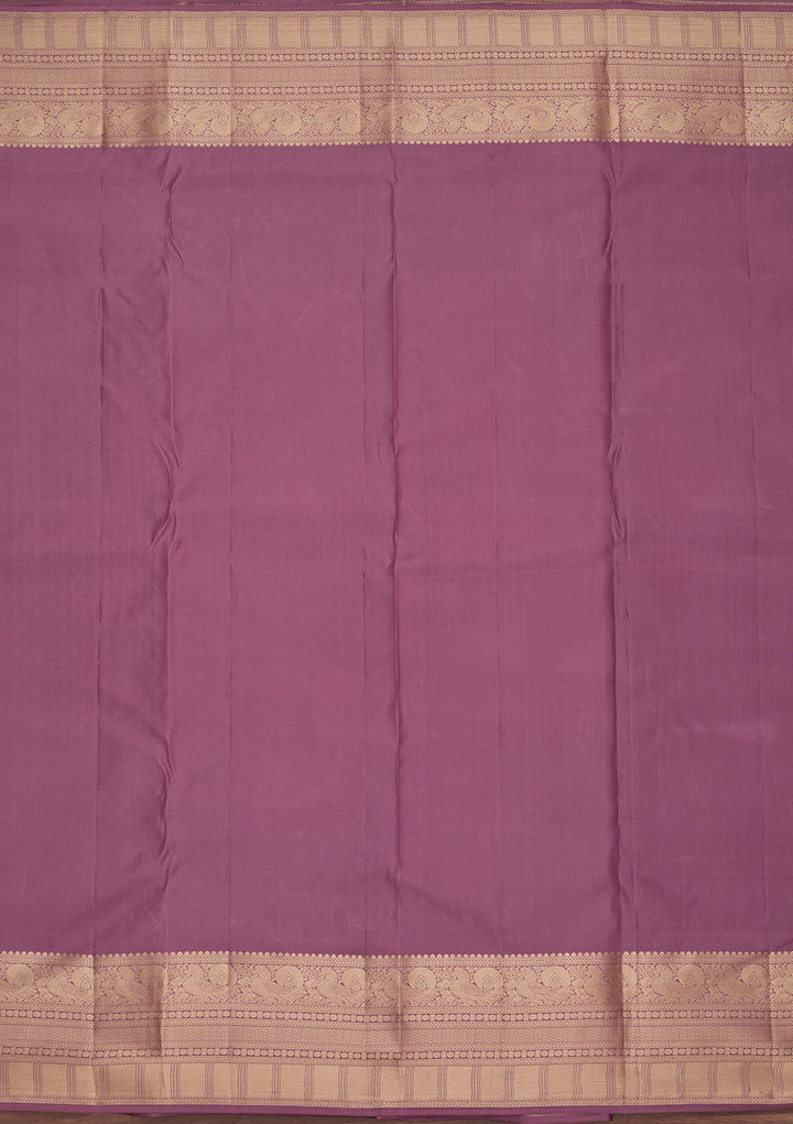 Mauve Kanjivaram Pure Silk Saree