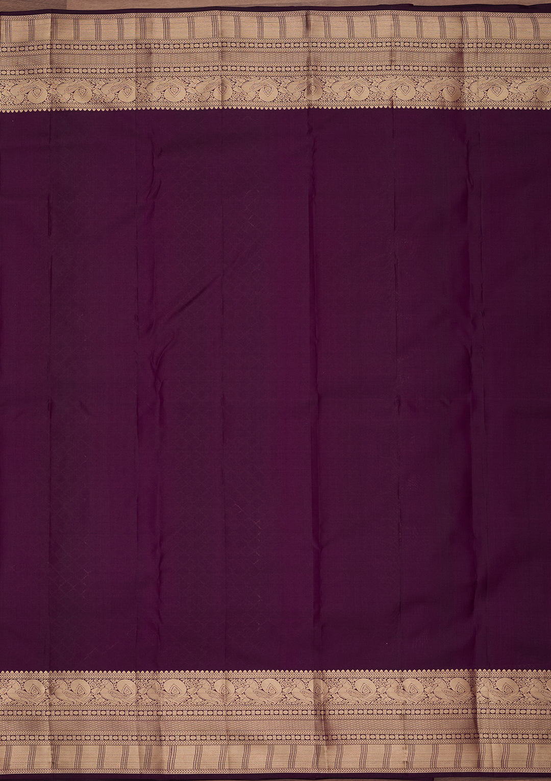 Purple Silk Checks Saree With Matching Blouse Piece
