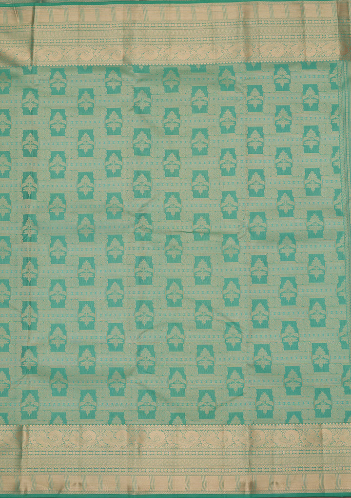 Sea Green Kanjivaram Pure Silk Saree