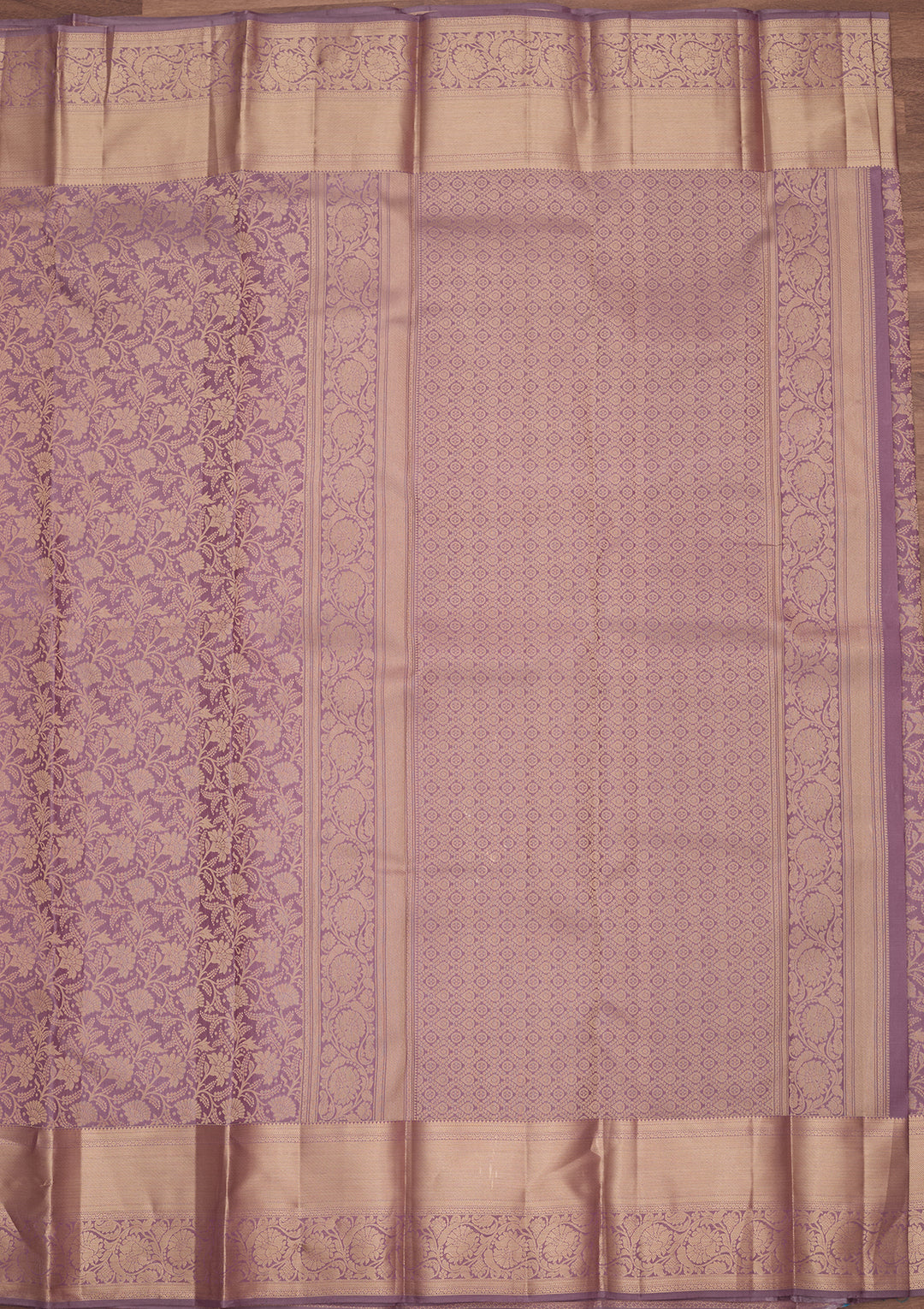 Lavender Kanjivaram Pure Silk Saree