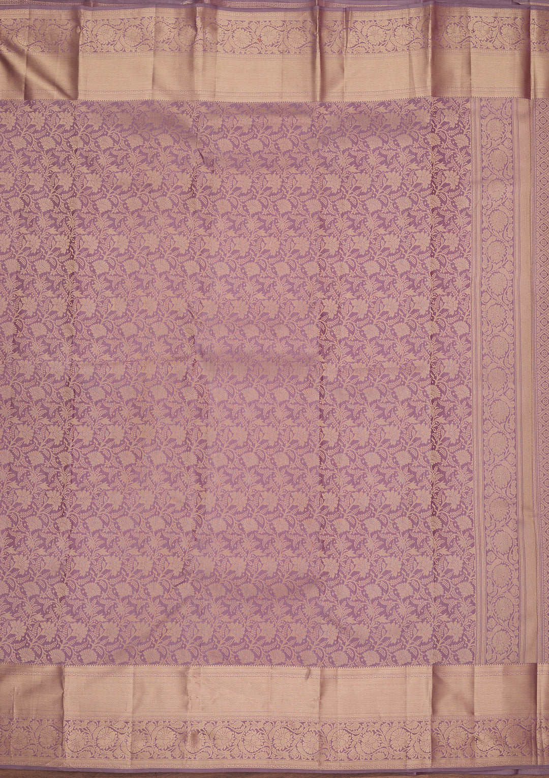 Lavender Kanjivaram Pure Silk Saree