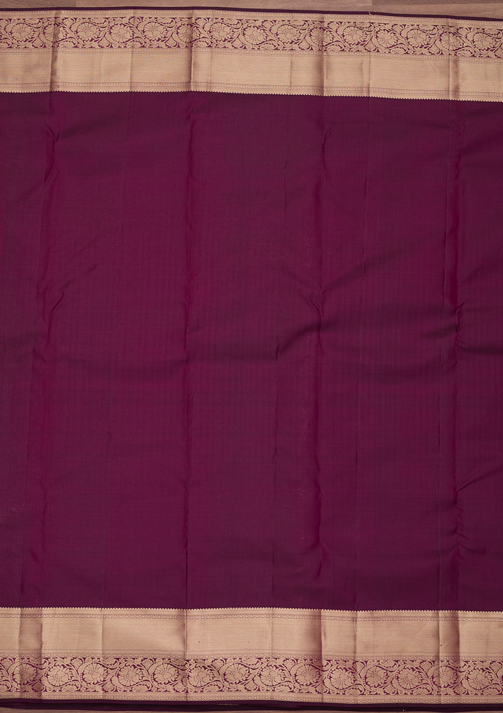Purple Kanjivaram Pure Silk Saree