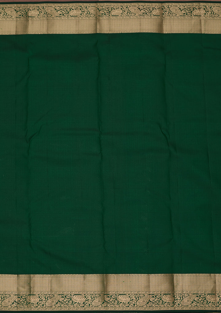 Bottle Green Kanjivaram Pure Silk Saree
