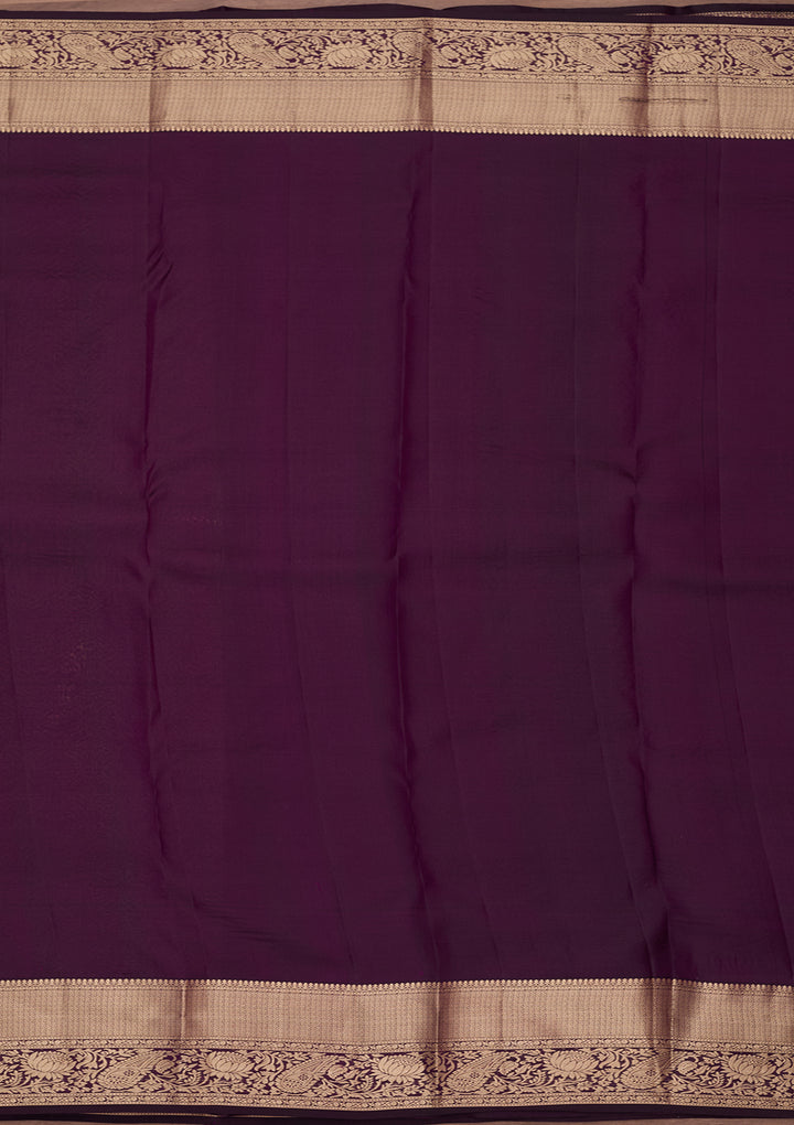 Purple Kanjivaram Pure Silk Saree