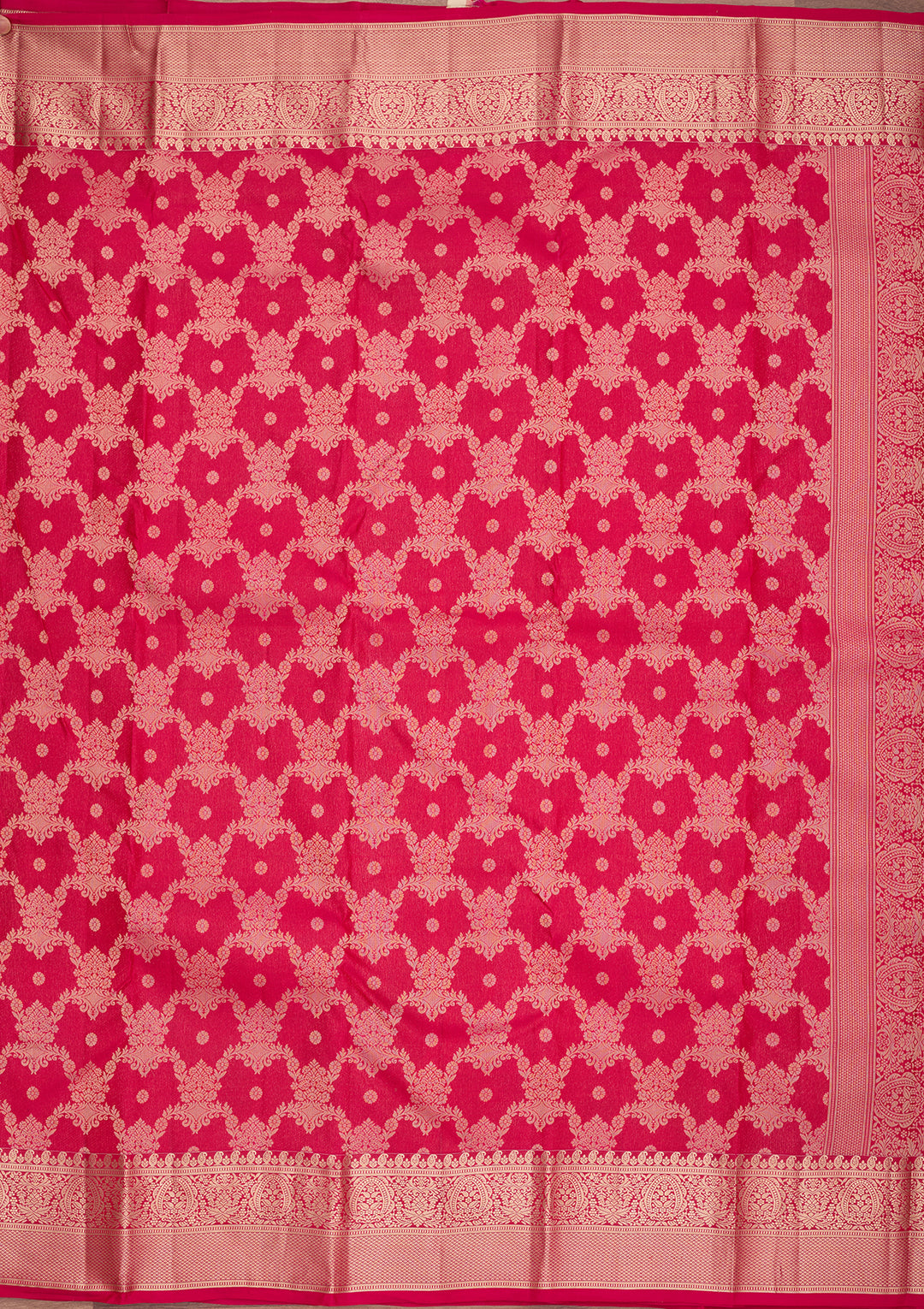 Rani Pink Kanjivaram Pure Silk Saree