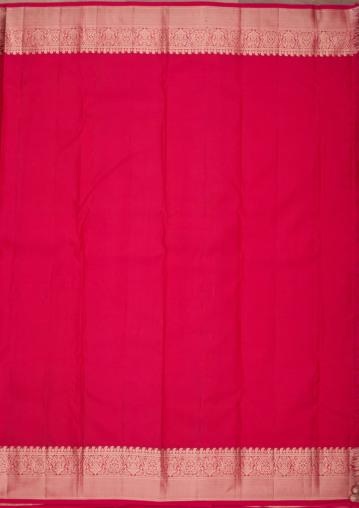 Rani Pink Kanjivaram Pure Silk Saree