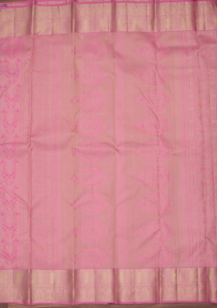 Pink Kanjivaram Pure Silk Saree