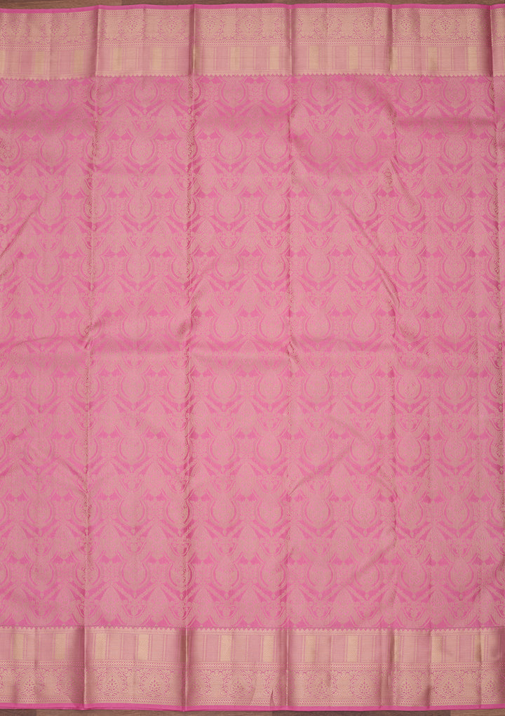 Pink Kanjivaram Pure Silk Saree